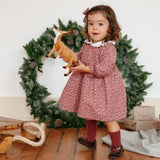 Vestido Flores Bordeaux