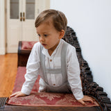 Calções 2 em 1 Espinhado Cinza