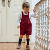 Look Jardineiras Azevinho c/ camisa gola padre