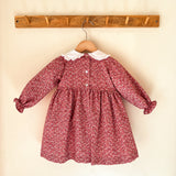 Vestido Flores Bordeaux