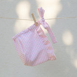Touca vichy rosa