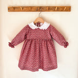 Vestido Flores Bordeaux