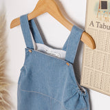 Look Jardineiras Ganga c/ camisa Bolo de cenoura