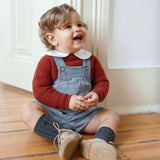 Look| Jardineiras Brigadeiro e camisola ferrugem