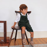 Look Jardineiras Peter Pan  c/ camisa gola padre (Cópia)