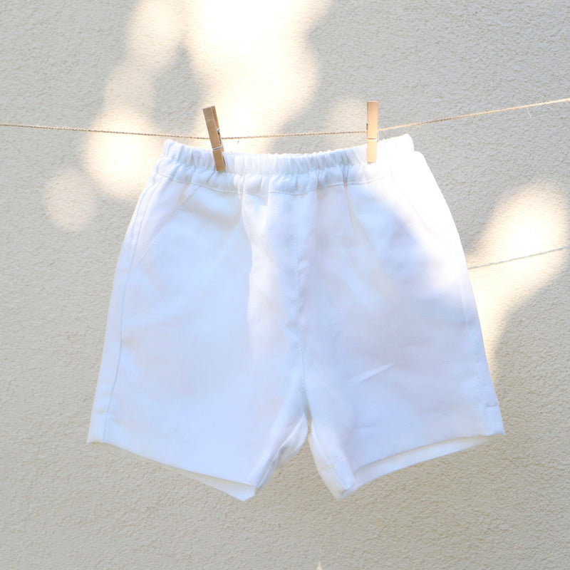 Calções Linho Branco