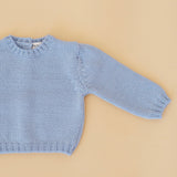 Look 2 peças | Fofo  Babar  e camisola azul Lã Merino