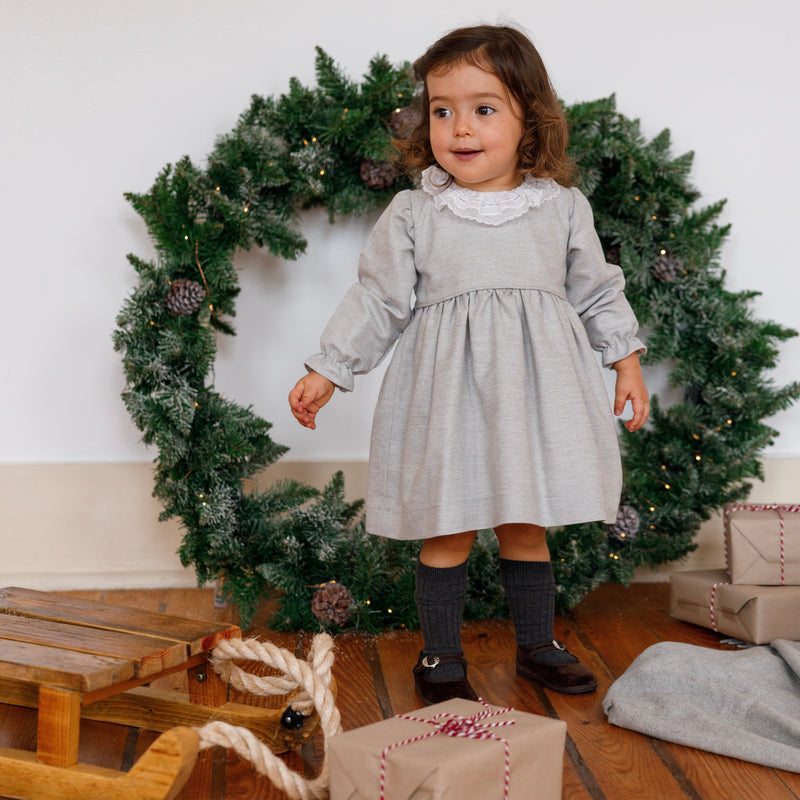 Vestido Espinhado Cinza