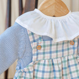 Look 2 peças | Fofo  Babar  e camisola azul Lã Merino