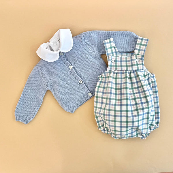 Look 2 peças | fofo e casaco azul Lã Merino