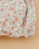 Look 2 peças Fofo Linho Flores, casaco