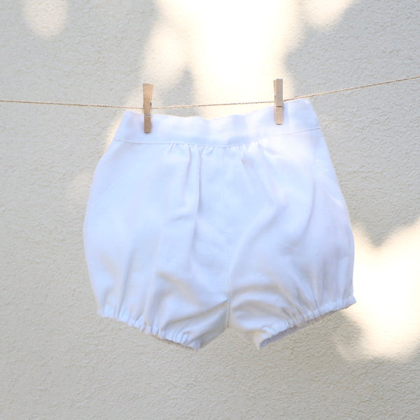 Calções Linho Branco c/elásticos
