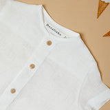 Look calças kiwi c/ camisa linho