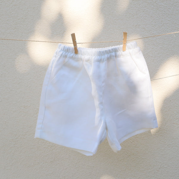 Calções Linho Branco