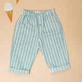 Look calças kiwi c/ camisa linho