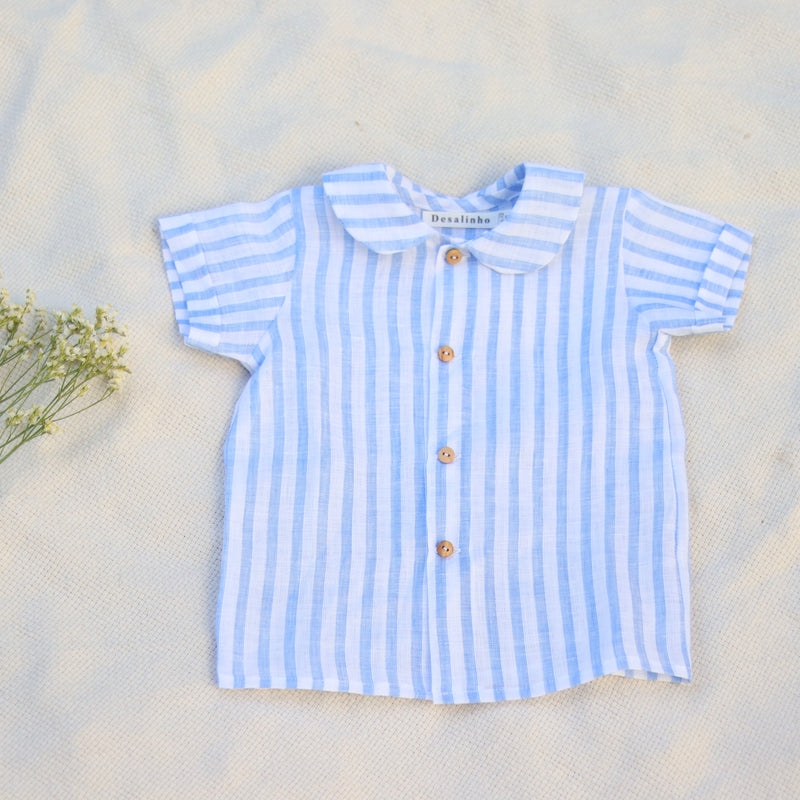 Camisa Avô Manel Gola Peter Pan